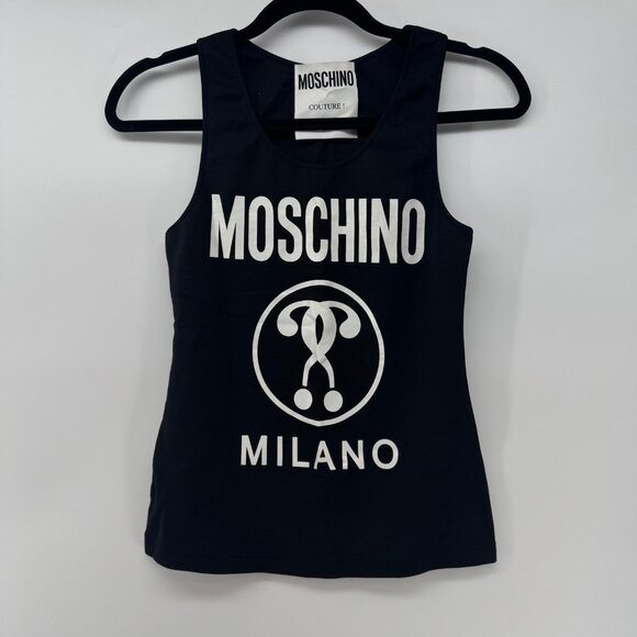 Moschino Couture Milano Logo Tank Top – Size IT 36 (US 2) - Picture 1 of 5